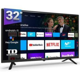 TD Systems TV LED 80cm (32') K32DLC19GLE, HD, Smart TV con Google Chromecast. Negro