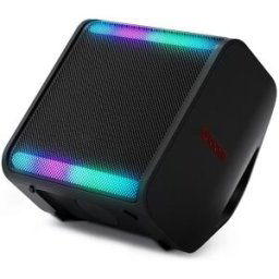 LG Altavoz gran potencia xboom Stage 301, 120W, Bluetooth 5.3 Miracast, hasta 12h batería intercambiable, karaoke, luces LED, para fiestas. Negro