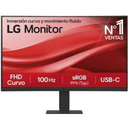 LG Monitor PC curvo 60cm (24') 24U421A-B, 100Hz, Full HD. Negro mate