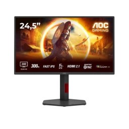 Monitor Gaming AOC Q25G4SR 24.5" QHD 300Hz Fast IPS HDR400 1ms HDMI 2.1 Negro/Rojo