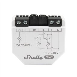 Medidor de energía Shelly EM Gen3 dos canales Wi-Fi contactor almacenamiento interno