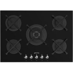 SMEG Placa Gas 5 quemadores - PV375N. Negro