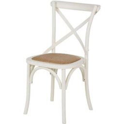 Maisons du Monde Silla estilo bistró francés de ratán color crema