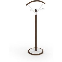 Herdasa Galán de noche de madera de haya y metal wengué-blanco 117x42x34 cm