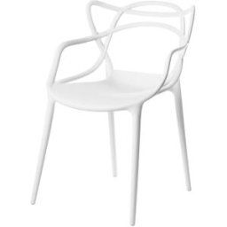 Koketto Home Silla de cocina de polipropileno blanca.