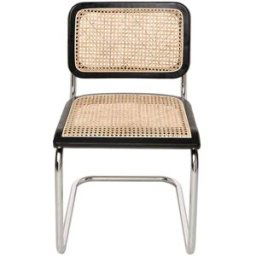 Vinta Home Silla De Comedor De Ratán negro