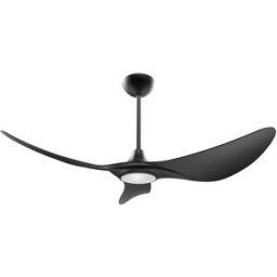 Sulion Ventilador de techo silencioso con luz led negro 3 palas 132cm