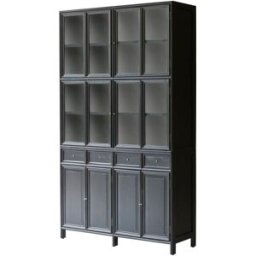 Tikamoon Aparador en madera mindi negro comedor cocina 120 anna