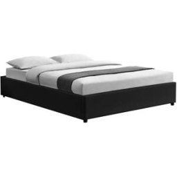 Concept Usine Estructura de cama negra con caja de almacenaje 160 x 200 cm