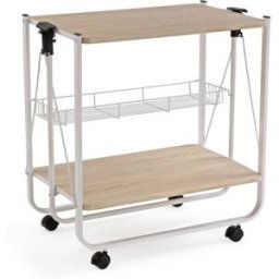 Versa Home Carro de cocina en madera aglomerada blanco