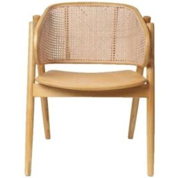 Vinta Home Silla Comedor Nórdica Madera Y Ratán Natural