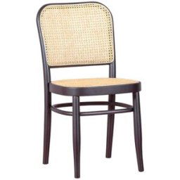 Nest dream Silla de madera de haya con acabados de ratán, negro