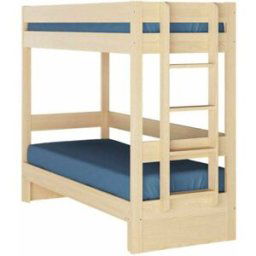 ID Kids Litera con cama nido madera maciza natural 80x200 cm
