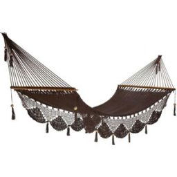 Hamac del sol Hamaca de madera nicaragüense - café - 100% algodón - 100 x 360 cm