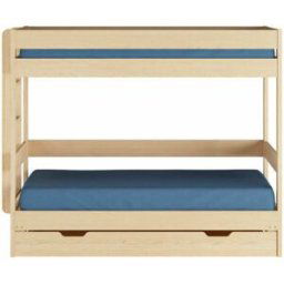 ID Kids Pack litera con cama nido y cajon madera maciza natural 80x200 cm