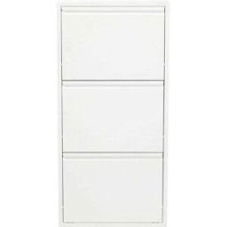 Kare Design Zapatero de 3 compartimentos blanco