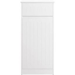 SoBuy Cesto para ropa sucia con 1 cesto y 1 cajón mdf blanco