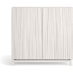 Herdasa Zapatero melamina blanco puertas efecto vallado blanco 90x90x27 cm
