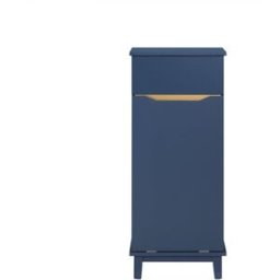 SoBuy Cesto para ropa sucia con 1 cesto y 1 cajón mdf azul