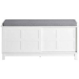 SoBuy Banco zapatero 2 puertas mdf blanco