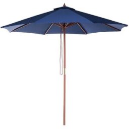 Beliani Sombrilla de jardín 270 cm azul marino