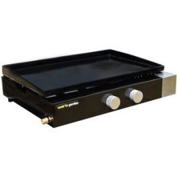 Cook in Garden Plancha de gas 2 quemadores placas en hierro fundido negro