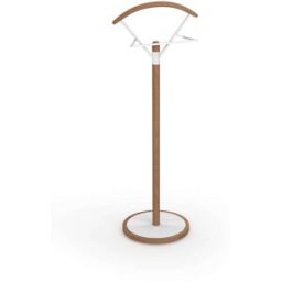 Herdasa Galán de noche de madera de haya y metal nogal-blanco 117x42x34 cm