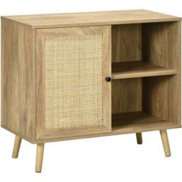 Homcom Aparador de cocina 80x39x70 cm madera natural