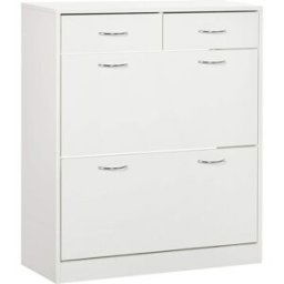 Homcom Mueble zapatero 80x30x91.5 cm blanco