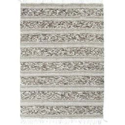 The Deco Factory Alfombra 100% algodón blanco y arena 160x230
