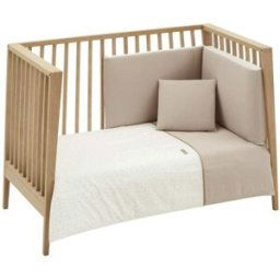 Cambrass Juego nórdico y protector de cuna bebé Beige 110x170x3 cm