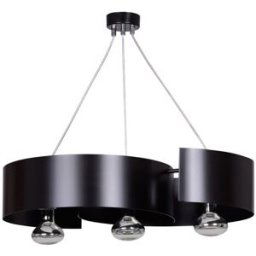 Wonderlamp Lámpara colgante con 3 puntos de luz y altura regulable negro