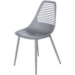 Koketto Home Silla de cocina gris de polipropileno.