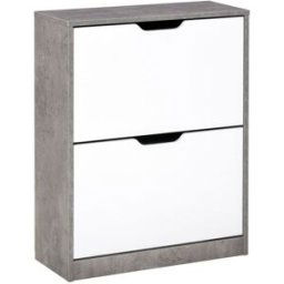 Homcom Mueble zapatero 62.5x26x81 cm gris