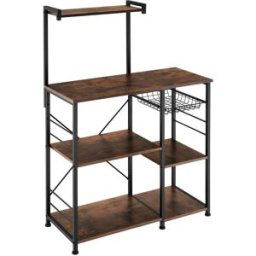 Tectake Estantería cocina estilo industrial 90x40x131,5 cm madera clara