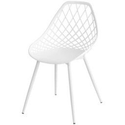 Koketto Home Silla de comedor y cocina de polipropileno blanca.