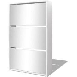 Maison Chic Mueble zapatero,gabinete para calzado 3 niveles madera blanco 63x17cm
