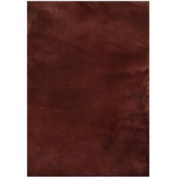 Esprit Alfombra de imitación a piel rojo burdeos 70x140