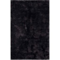 Esprit Alfombra de pelo largo y suave en microfibra color negro 200x290