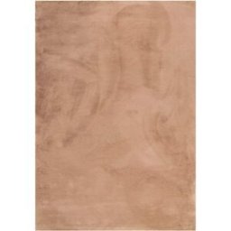 Esprit Alfombra de imitación a piel rosa albaricoque 130x190