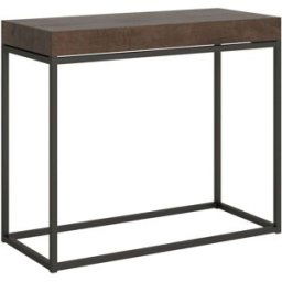 Itamoby Consola extensible 90x40/196 cm efecto madera nogal y hierro