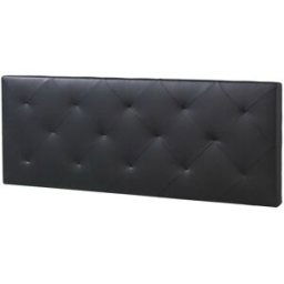 HOMN Cabecero tapizado 150x60 cm negro, acolchado con espuma