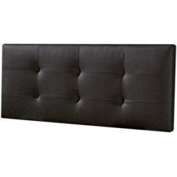 HOMN Cabecero tapizado 140x60 cm negro, acolchado con espuma