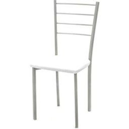 ORESTELUCHETTA Juego 4 sillas blancas, al88xan40xpr40 cm, metal cocina u oficina