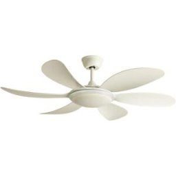 Wonderlamp Ventilador de techo blanco con luz led y motor dc silencioso
