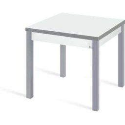 Portus Mesa cocina extensible libro 80(160)x80 cm blanco pata gris