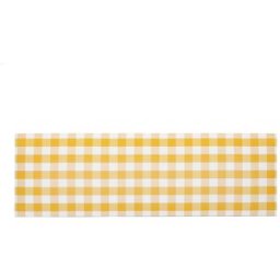RNT by Really Nice Things Cabecero tapizado tela vichy amarillo 165x52 cm