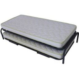 ID Kids Cama nido infantil con colchones gris 90x200 cm