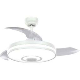 ELS BANYS Ventilador techo silencioso luz led aspas plegables.