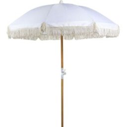 Beliani Sombrilla de jardín 150 cm blanco